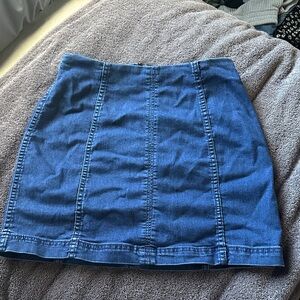 Free People Indigo Mini Skirt